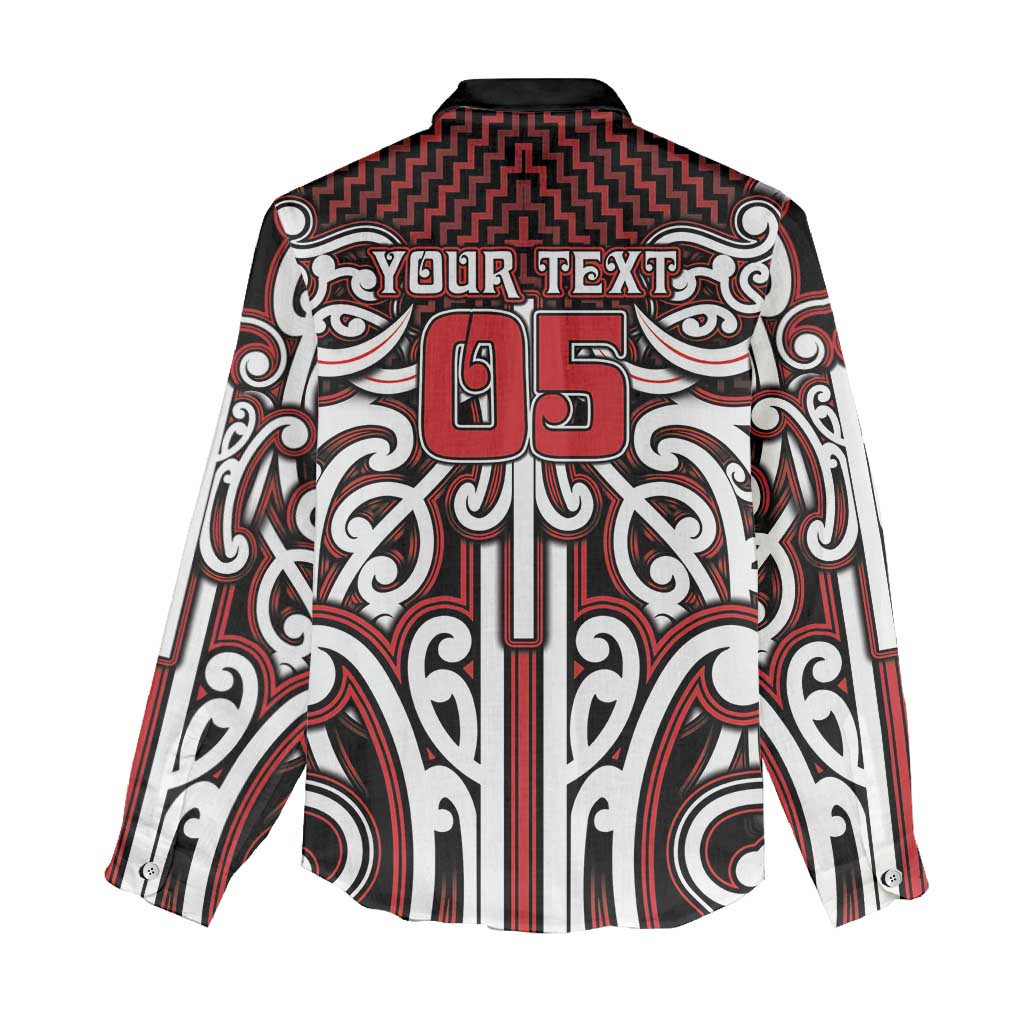 Custom Aotearoa Ngapuhi Women Casual Shirt Maori Tribal Pattern Mix Poutama LT05 - Polynesian Pride