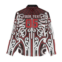 Custom Aotearoa Ngapuhi Women Casual Shirt Maori Tribal Pattern Mix Poutama LT05 - Polynesian Pride