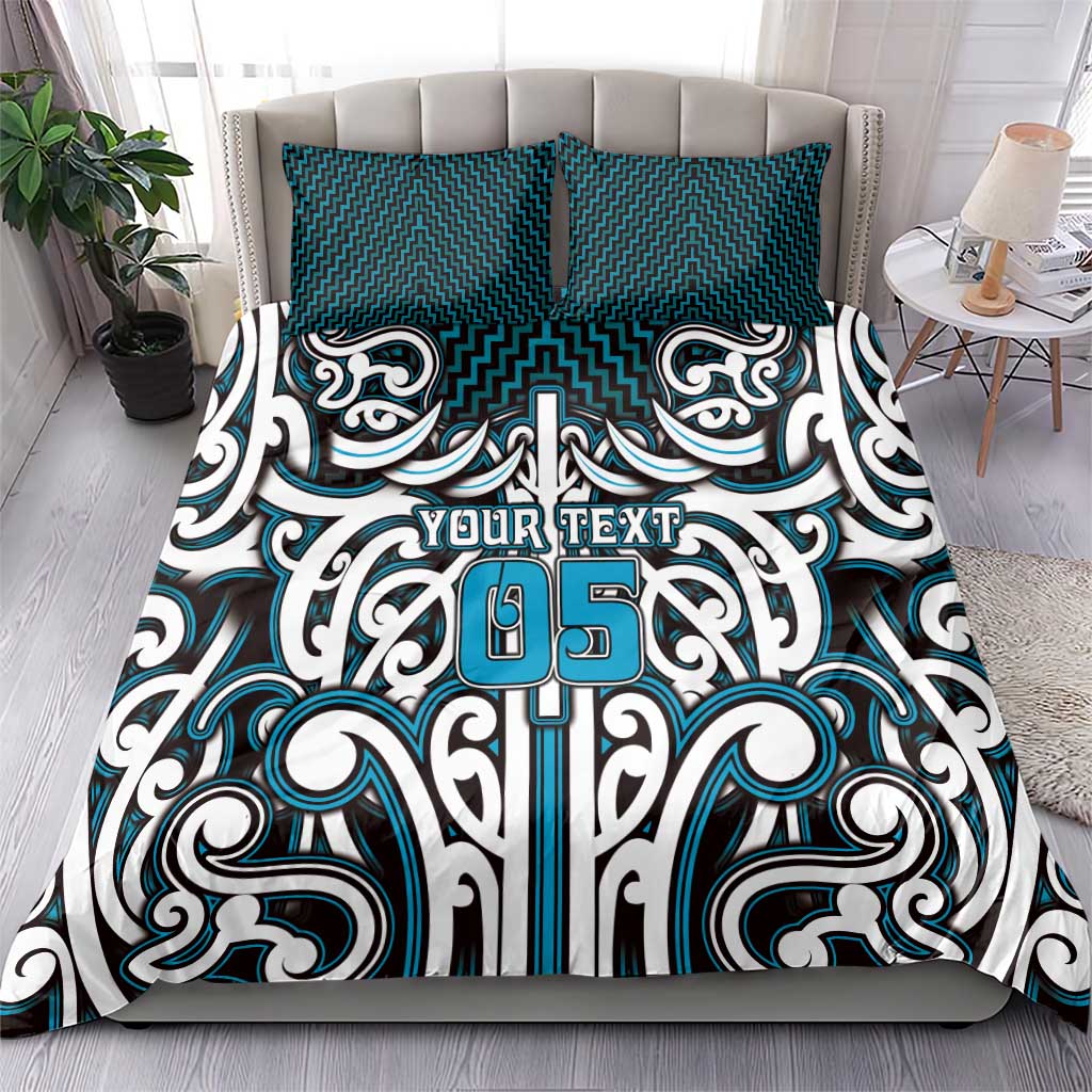 Custom Aotearoa Ngati Porou Bedding Set Maori Tribal Pattern Mix Poutama