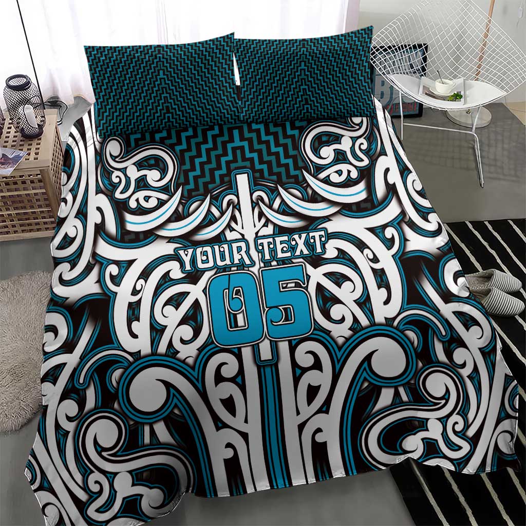 Custom Aotearoa Ngati Porou Bedding Set Maori Tribal Pattern Mix Poutama