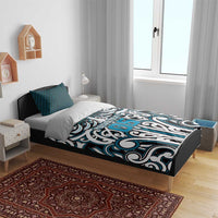 Custom Aotearoa Ngati Porou Bedding Set Maori Tribal Pattern Mix Poutama
