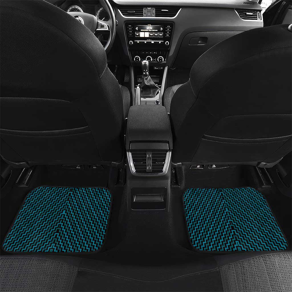 Custom Aotearoa Ngati Porou Car Mats Maori Tribal Pattern Mix Poutama LT05 Set 2pcs - Back Blue - Polynesian Pride