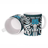 Custom Aotearoa Ngati Porou Ceramic Mug Maori Tribal Pattern Mix Poutama