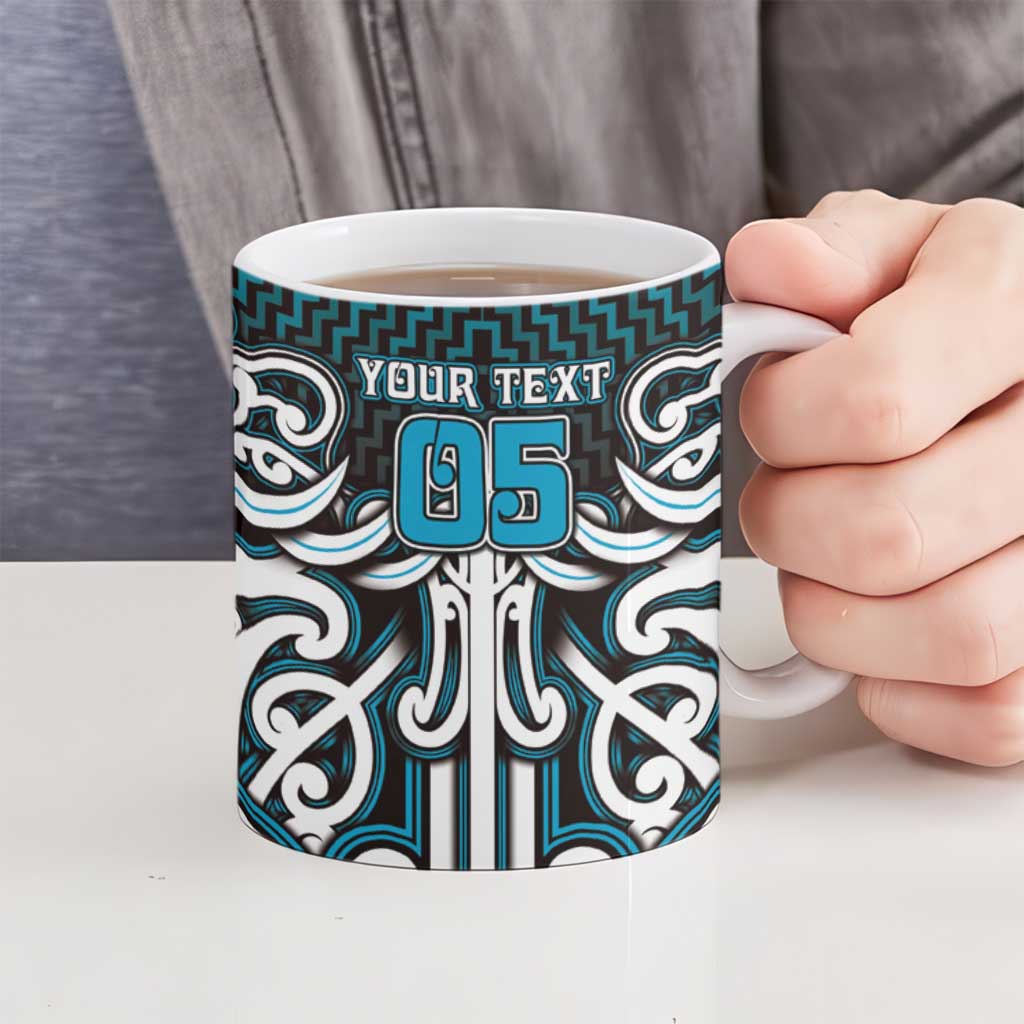 Custom Aotearoa Ngati Porou Ceramic Mug Maori Tribal Pattern Mix Poutama