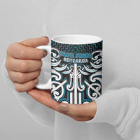 Custom Aotearoa Ngati Porou Ceramic Mug Maori Tribal Pattern Mix Poutama