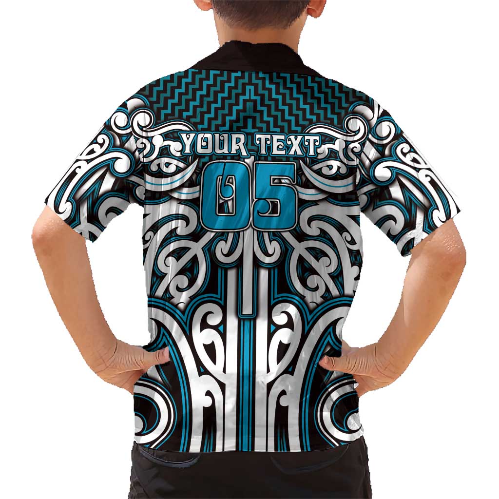 Custom Aotearoa Ngati Porou Family Matching Off Shoulder Maxi Dress and Hawaiian Shirt Maori Tribal Pattern Mix Poutama LT05 - Polynesian Pride