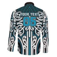 Custom Aotearoa Ngati Porou Family Matching Off Shoulder Short Dress and Hawaiian Shirt Maori Tribal Pattern Mix Poutama LT05 - Polynesian Pride