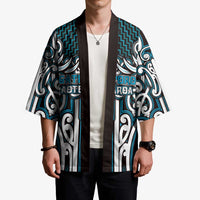 Custom Aotearoa Ngati Porou Kimono Maori Tribal Pattern Mix Poutama