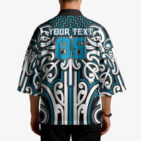 Custom Aotearoa Ngati Porou Kimono Maori Tribal Pattern Mix Poutama