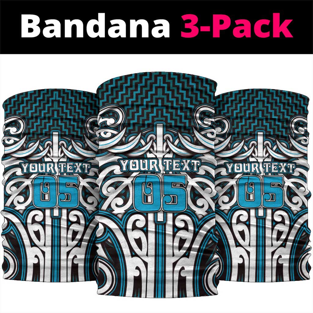 Custom Aotearoa Ngati Porou Neck Gaiter Maori Tribal Pattern Mix Poutama LT05 package One Size: 25*50cm Blue - Polynesian Pride