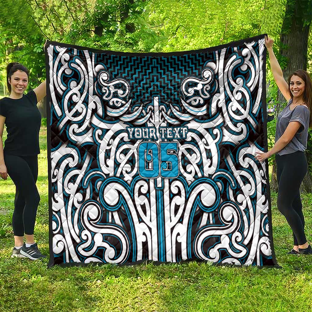 Custom Aotearoa Ngati Porou Quilt Maori Tribal Pattern Mix Poutama