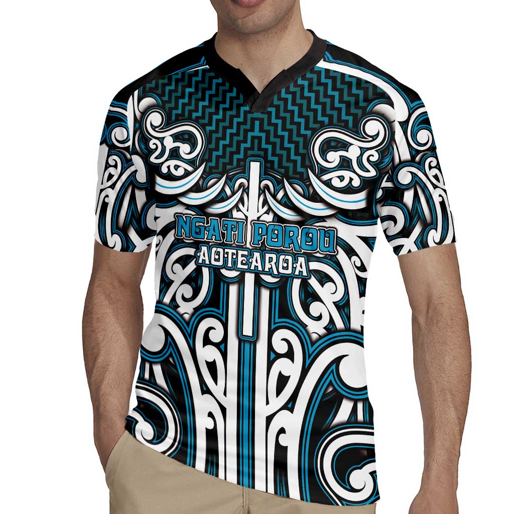 Custom Aotearoa Ngati Porou Rugby Jersey Maori Tribal Pattern Mix Poutama LT05 - Polynesian Pride