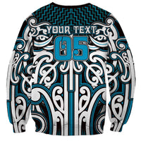 Custom Aotearoa Ngati Porou Sweatshirt Maori Tribal Pattern Mix Poutama