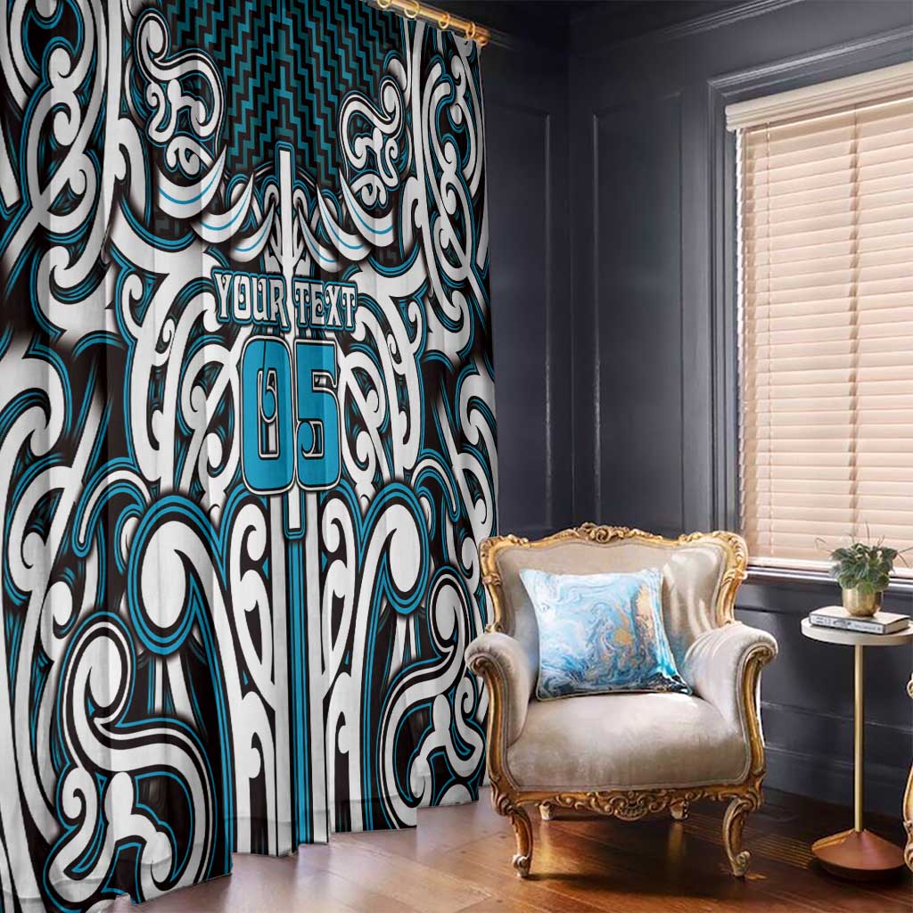 Custom Aotearoa Ngati Porou Window Curtain Maori Tribal Pattern Mix Poutama