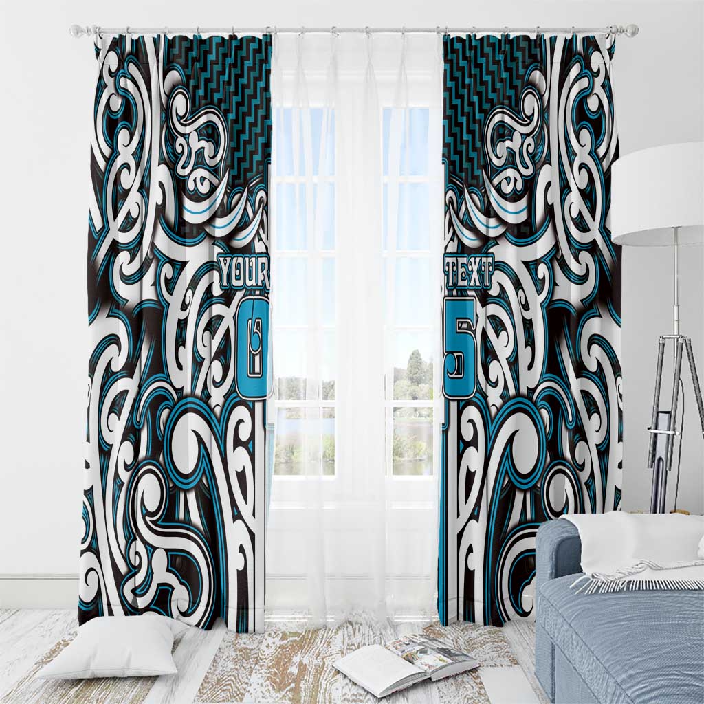 Custom Aotearoa Ngati Porou Window Curtain Maori Tribal Pattern Mix Poutama