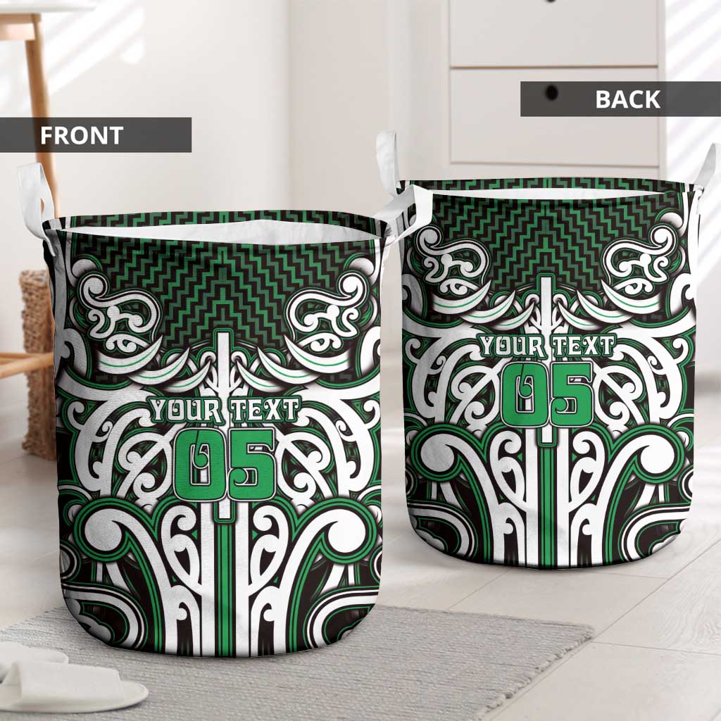 Custom Aotearoa Ngai Tahu Laundry Basket Maori Tribal Pattern Mix Poutama