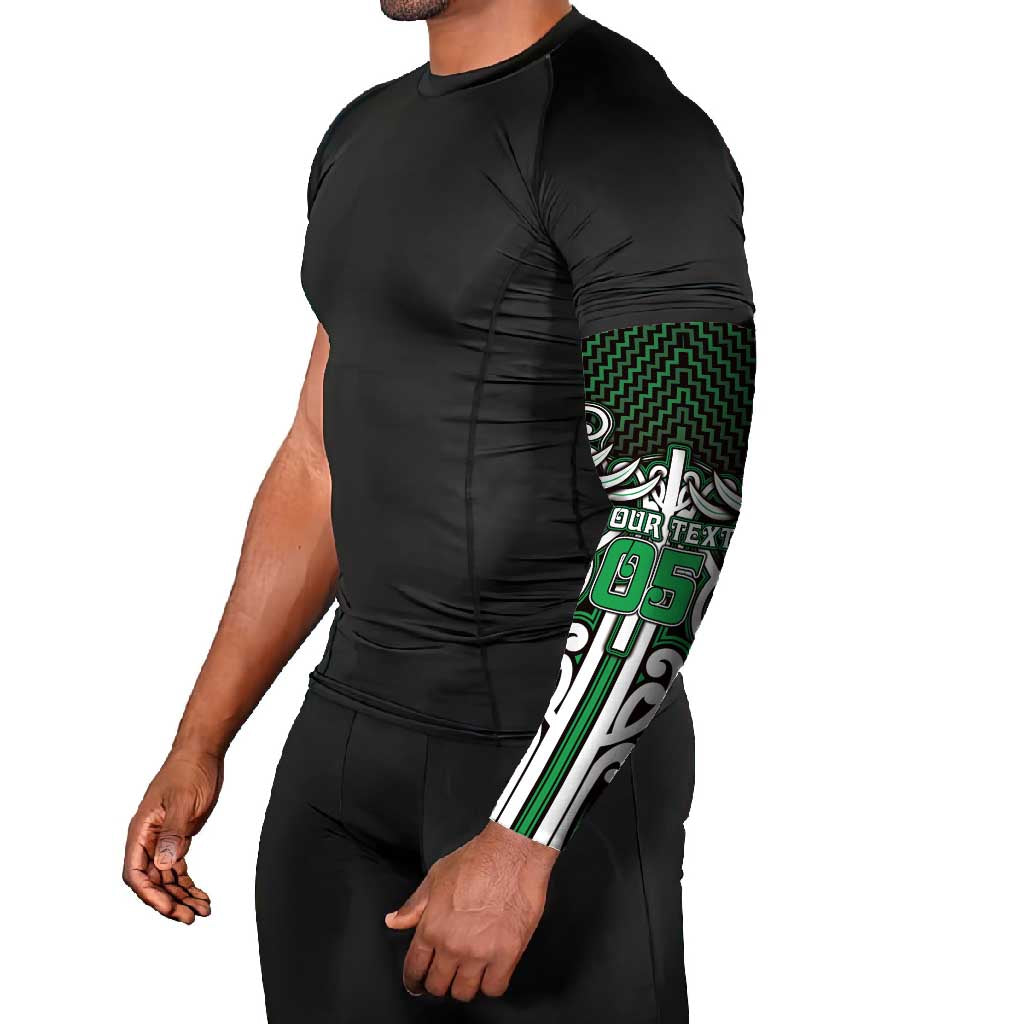 Custom Aotearoa Ngai Tahu Arm Sleeves Maori Tribal Pattern Mix Poutama