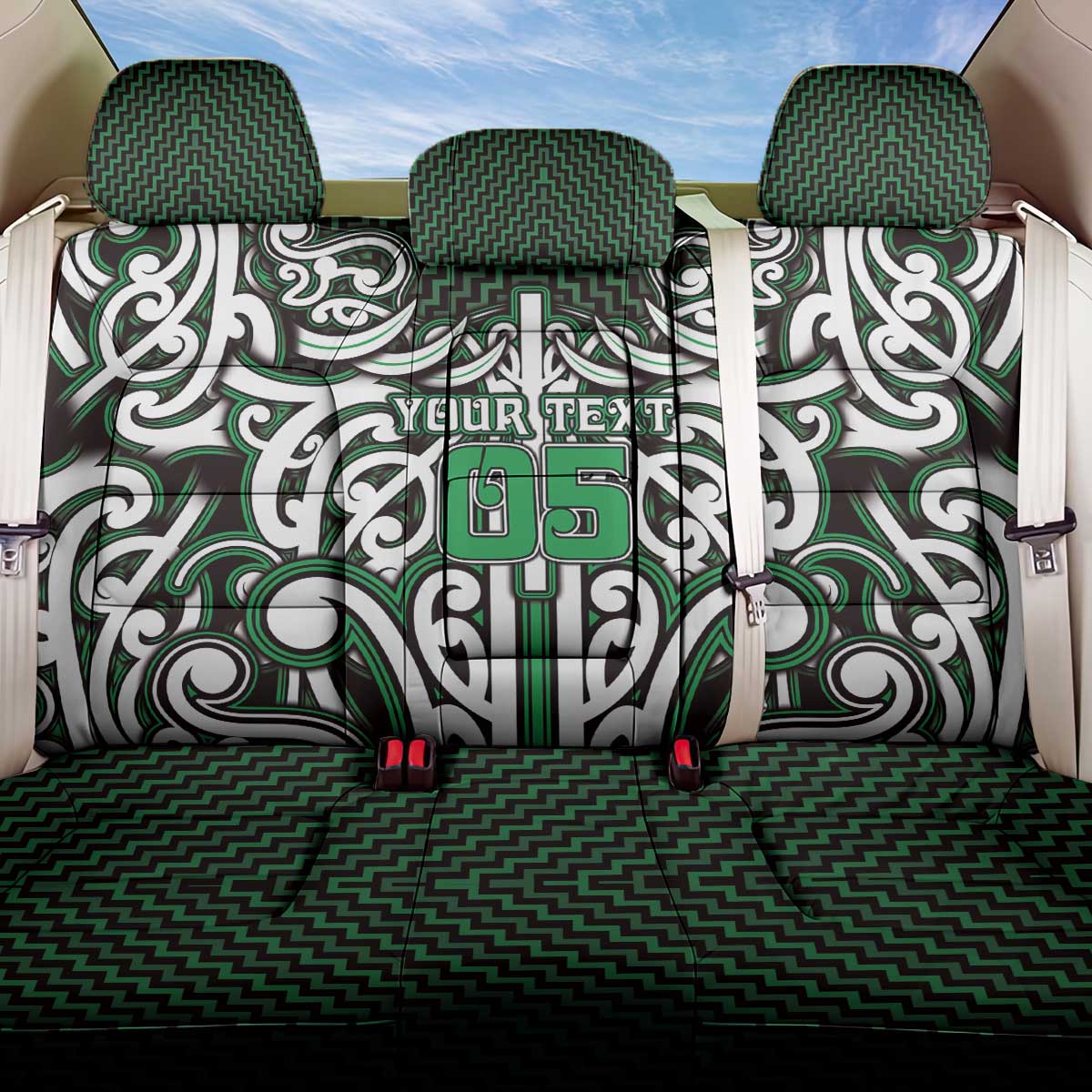 Custom Aotearoa Ngai Tahu Back Car Seat Cover Maori Tribal Pattern Mix Poutama