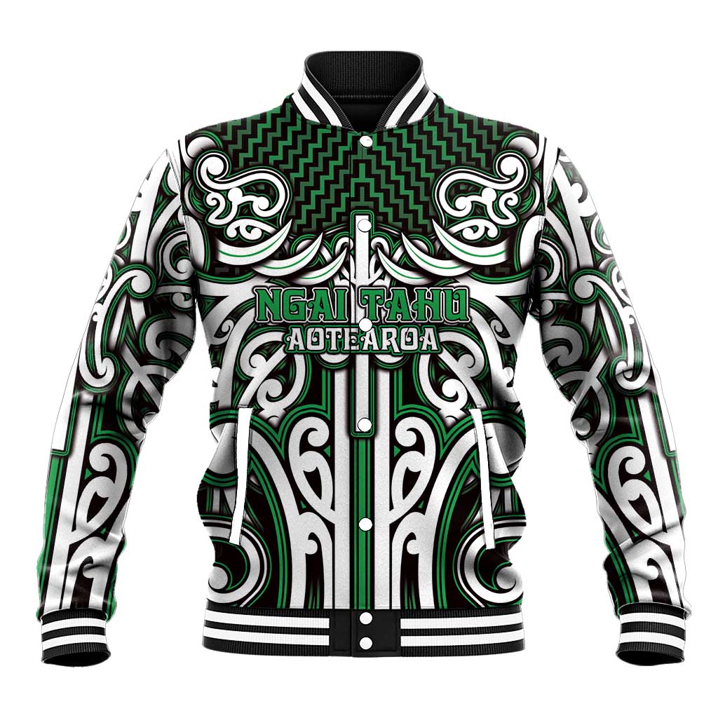 Custom Aotearoa Ngai Tahu Baseball Jacket Maori Tribal Pattern Mix Poutama