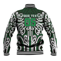 Custom Aotearoa Ngai Tahu Baseball Jacket Maori Tribal Pattern Mix Poutama