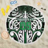Custom Aotearoa Ngai Tahu Beach Blanket Maori Tribal Pattern Mix Poutama