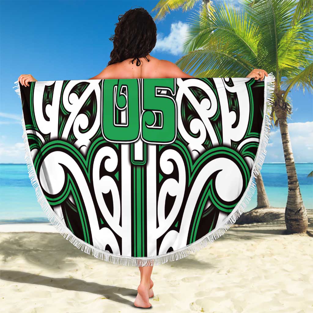 Custom Aotearoa Ngai Tahu Beach Blanket Maori Tribal Pattern Mix Poutama