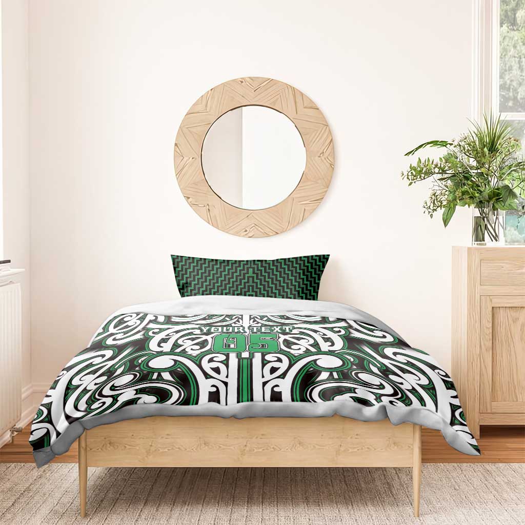 Custom Aotearoa Ngai Tahu Bedding Set Maori Tribal Pattern Mix Poutama