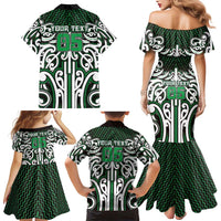 Custom Aotearoa Ngai Tahu Family Matching Mermaid Dress and Hawaiian Shirt Maori Tribal Pattern Mix Poutama LT05 - Polynesian Pride