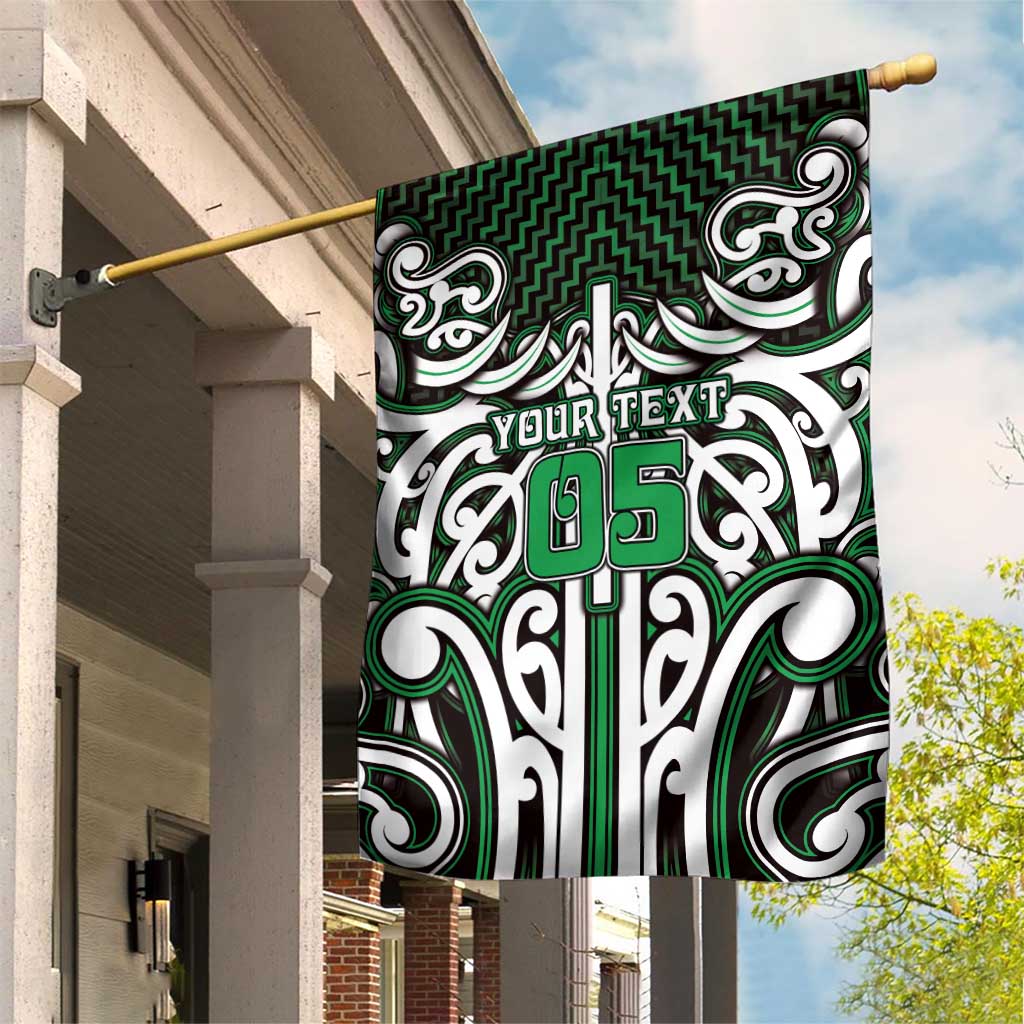 Custom Aotearoa Ngai Tahu Garden Flag Maori Tribal Pattern Mix Poutama LT05 House Flag Green - Polynesian Pride
