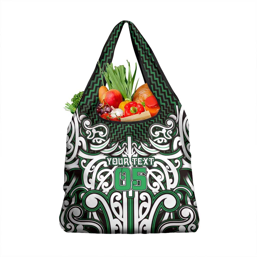 Custom Aotearoa Ngai Tahu Grocery Bag Maori Tribal Pattern Mix Poutama LT05 1-pack One Size Green - Polynesian Pride