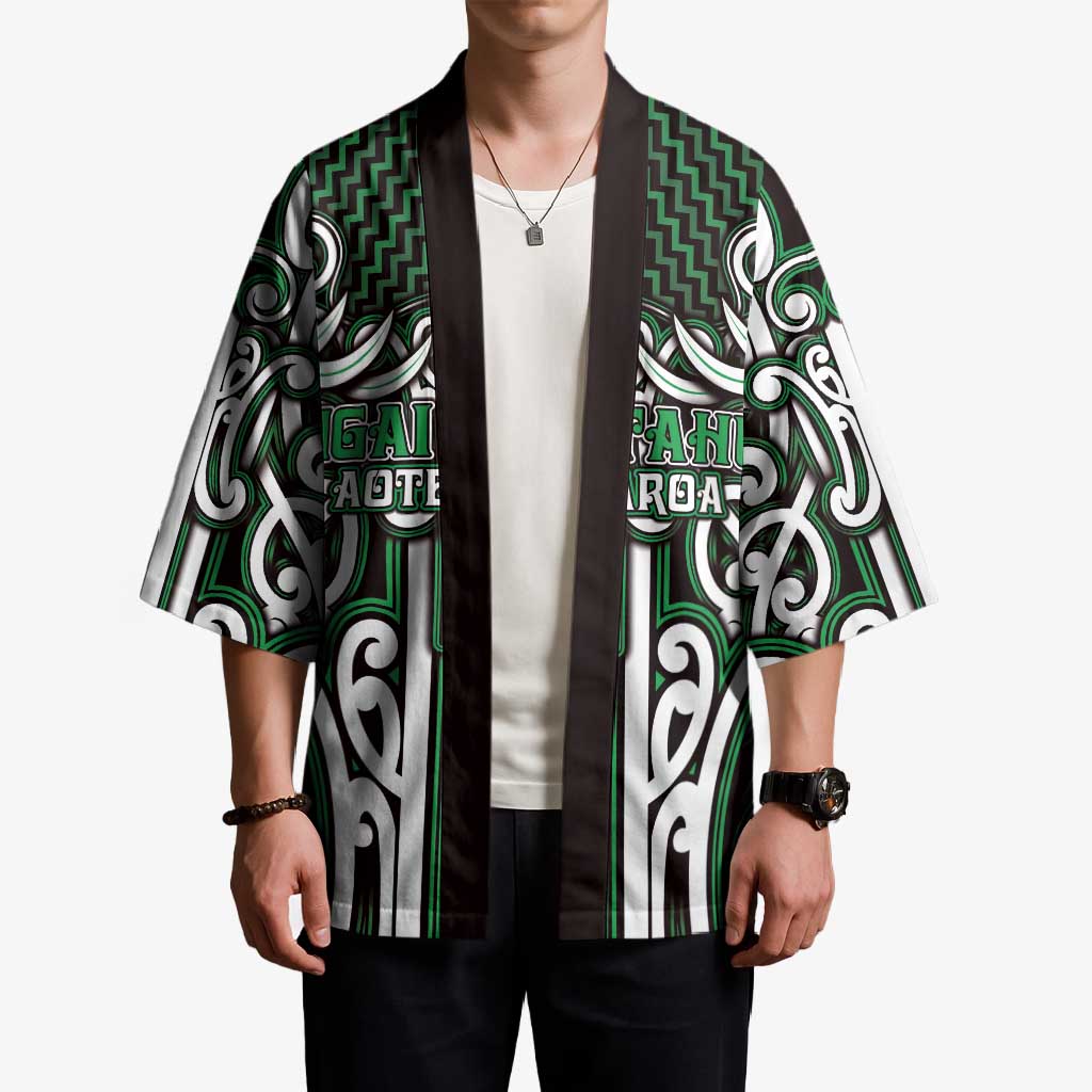Custom Aotearoa Ngai Tahu Kimono Maori Tribal Pattern Mix Poutama LT05 - Polynesian Pride