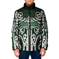 Custom Aotearoa Ngai Tahu Padded Jacket Maori Tribal Pattern Mix Poutama