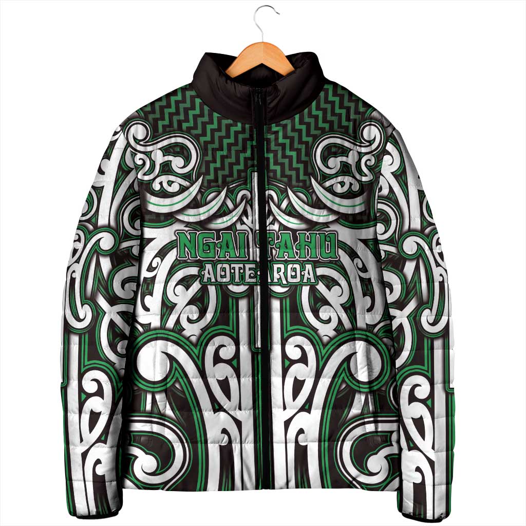 Custom Aotearoa Ngai Tahu Padded Jacket Maori Tribal Pattern Mix Poutama