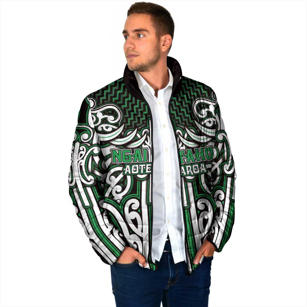 Custom Aotearoa Ngai Tahu Padded Jacket Maori Tribal Pattern Mix Poutama