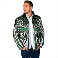 Custom Aotearoa Ngai Tahu Padded Jacket Maori Tribal Pattern Mix Poutama