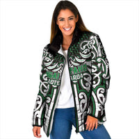 Custom Aotearoa Ngai Tahu Padded Jacket Maori Tribal Pattern Mix Poutama