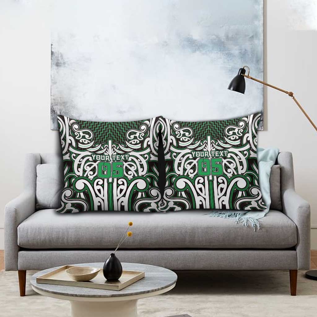 Custom Aotearoa Ngai Tahu Pillow Cover Maori Tribal Pattern Mix Poutama