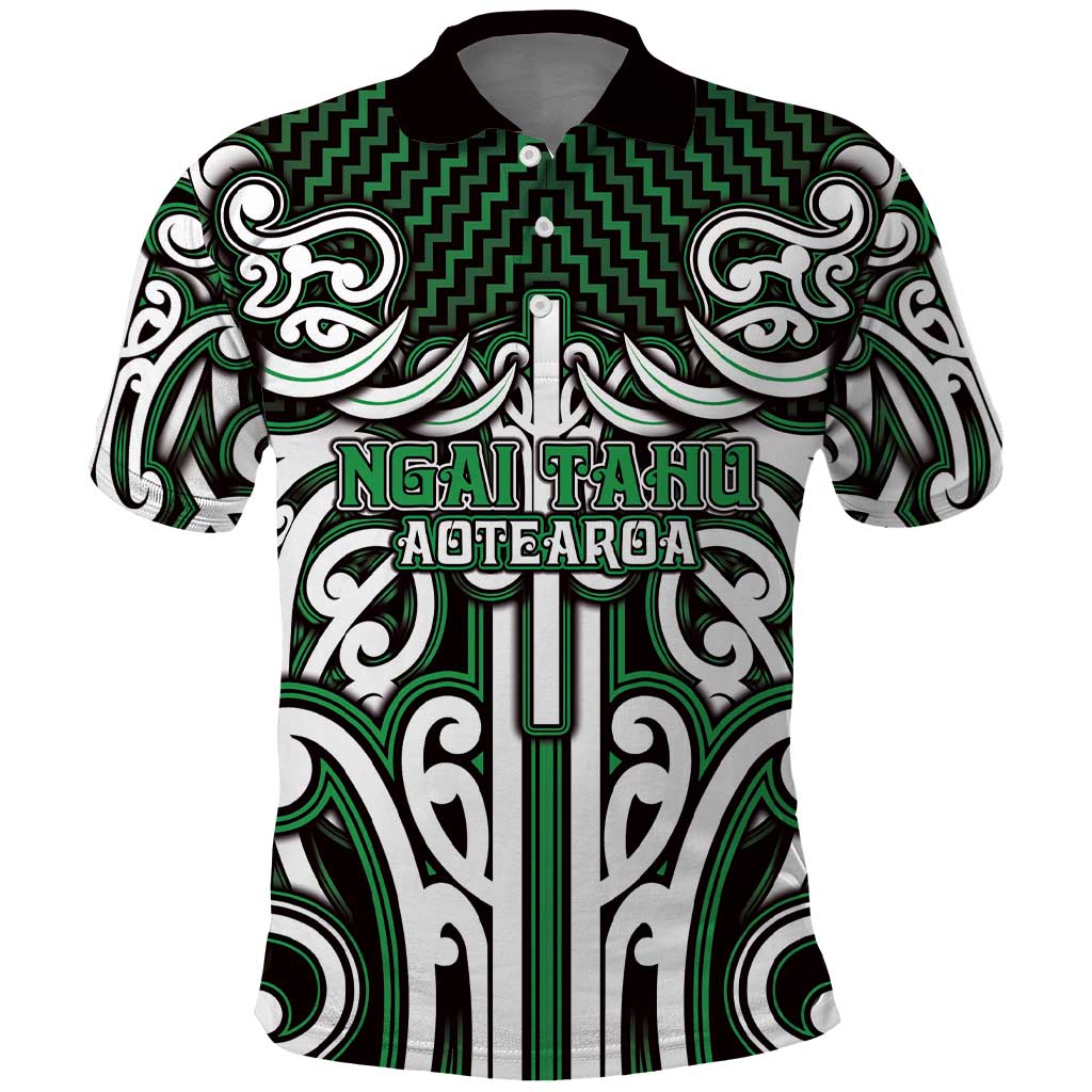Custom Aotearoa Ngai Tahu Polo Shirt Maori Tribal Pattern Mix Poutama