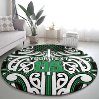 Custom Aotearoa Ngai Tahu Round Carpet Maori Tribal Pattern Mix Poutama