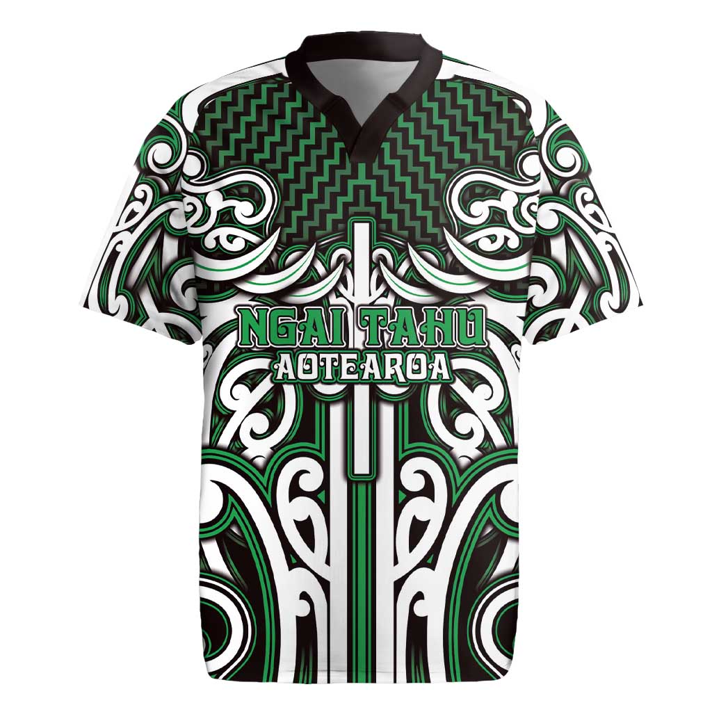 Custom Aotearoa Ngai Tahu Rugby Jersey Maori Tribal Pattern Mix Poutama