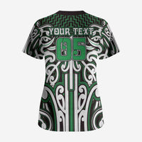 Custom Aotearoa Ngai Tahu Scrub Top Maori Tribal Pattern Mix Poutama