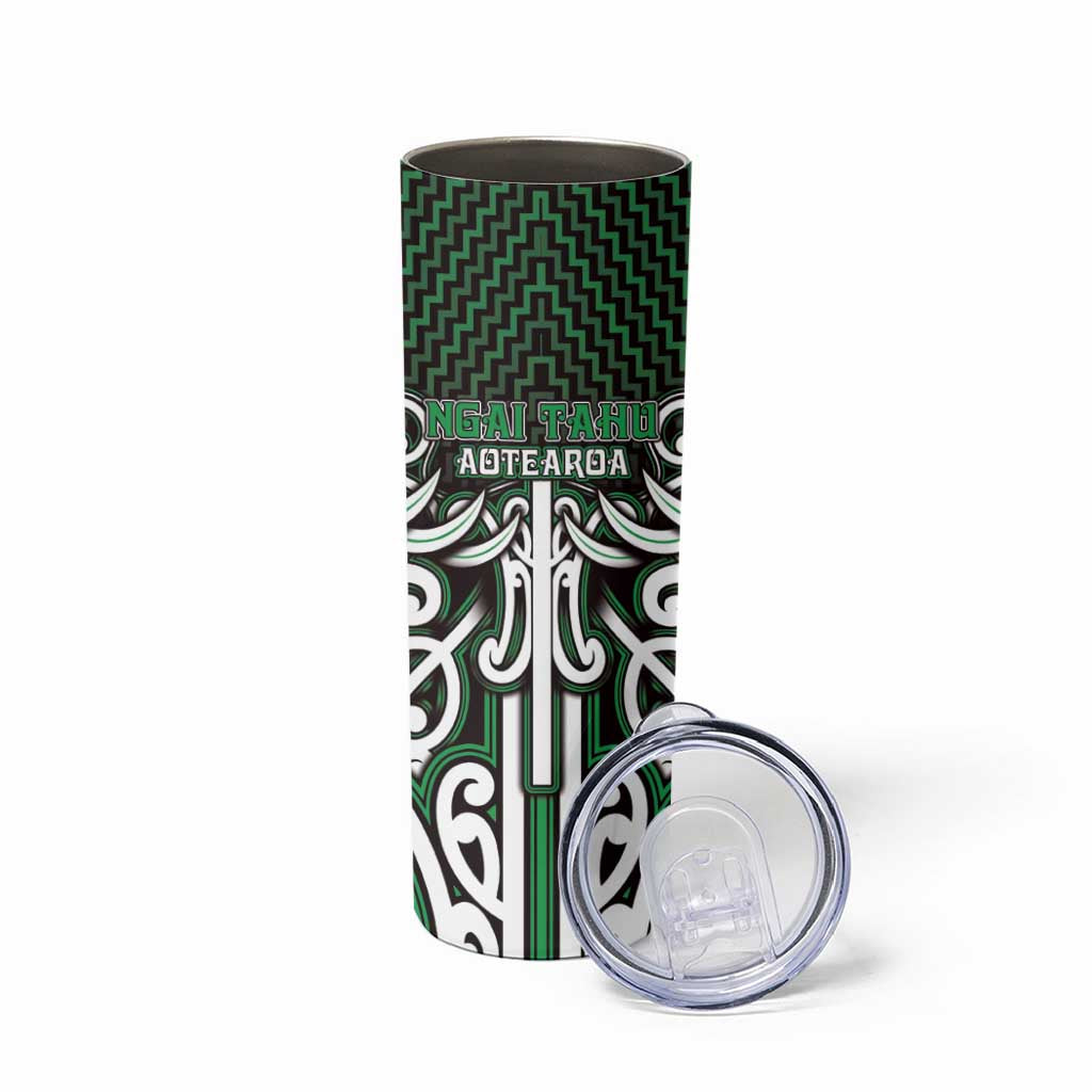 Custom Aotearoa Ngai Tahu Skinny Tumbler Maori Tribal Pattern Mix Poutama LT05 - Polynesian Pride