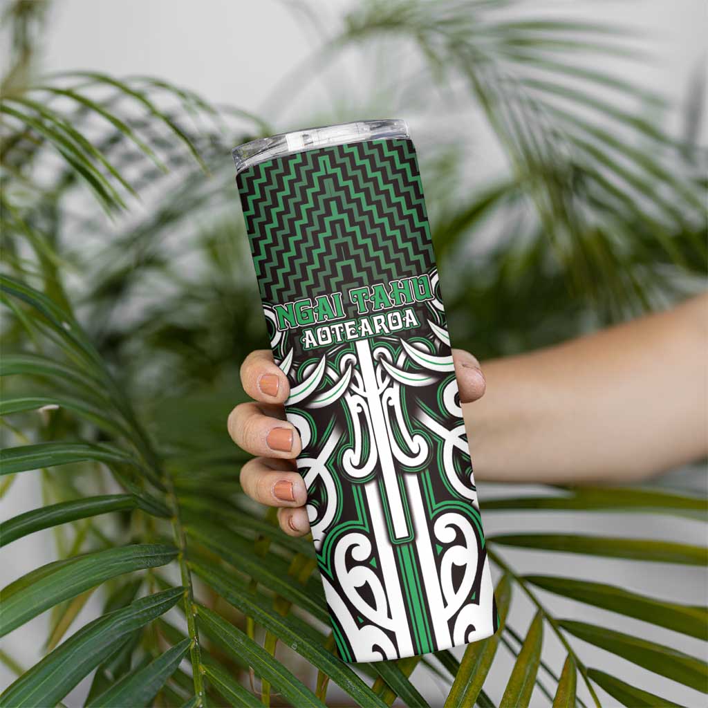 Custom Aotearoa Ngai Tahu Skinny Tumbler Maori Tribal Pattern Mix Poutama LT05 - Polynesian Pride