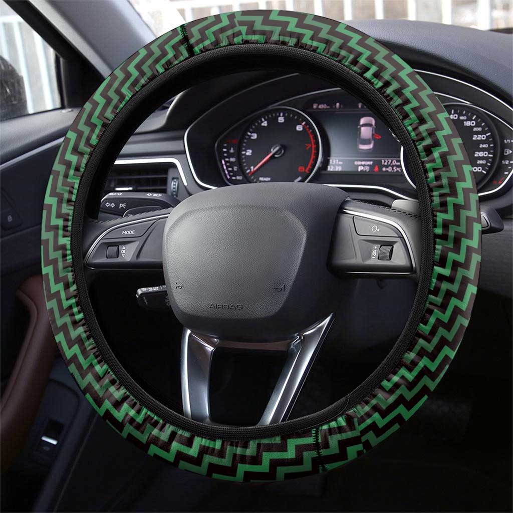 Aotearoa Ngai Tahu Steering Wheel Cover Maori Tribal Pattern Mix Poutama