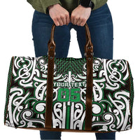 Custom Aotearoa Ngai Tahu Travel Bag Maori Tribal Pattern Mix Poutama LT05 Green - Polynesian Pride