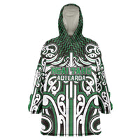 Custom Aotearoa Ngai Tahu Wearable Blanket Hoodie Maori Tribal Pattern Mix Poutama