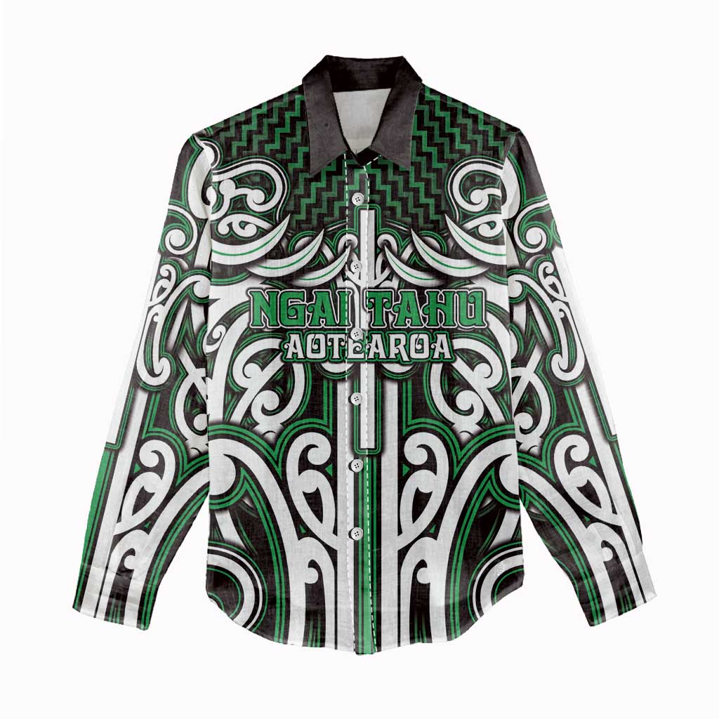 Custom Aotearoa Ngai Tahu Women Casual Shirt Maori Tribal Pattern Mix Poutama LT05 - Polynesian Pride