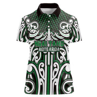 Custom Aotearoa Ngai Tahu Women Polo Shirt Maori Tribal Pattern Mix Poutama