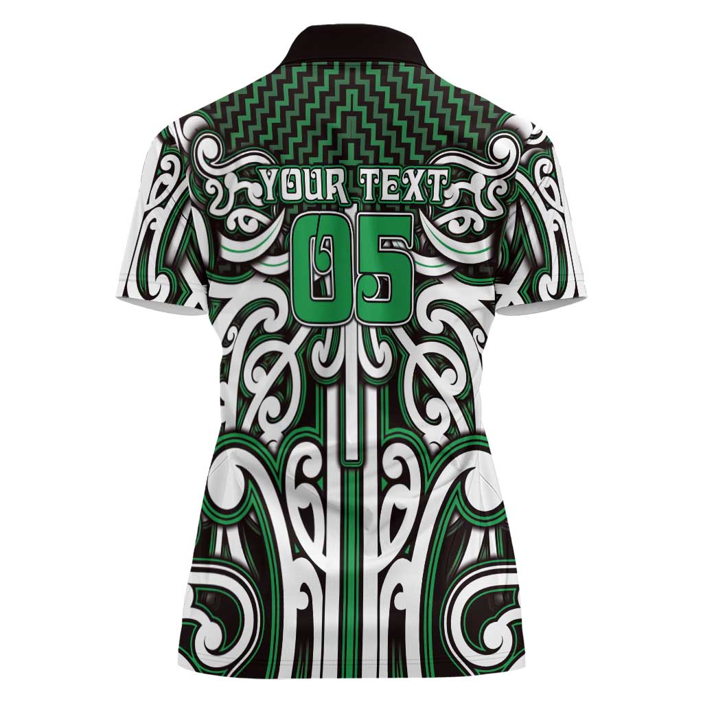 Custom Aotearoa Ngai Tahu Women Polo Shirt Maori Tribal Pattern Mix Poutama