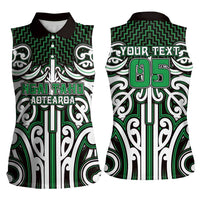 Custom Aotearoa Ngai Tahu Women Sleeveless Polo Shirt Maori Tribal Pattern Mix Poutama